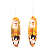 Japanese Washi Feather Earrings