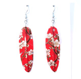 Japanese Washi Feather Earrings