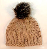 Knitted Pompom Beanie (Adults)