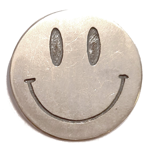 Silver Smiley Face Brooch