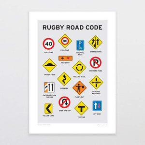 "Rugby Road Code" Print