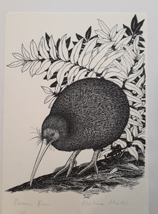 "Brown Kiwi" A4 Print
