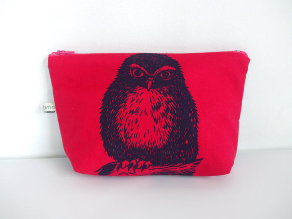 Owl Make Up Bag (Morepork/Ruru)