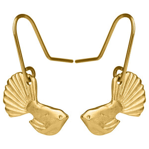 Small Fantail Earrings Gold Small