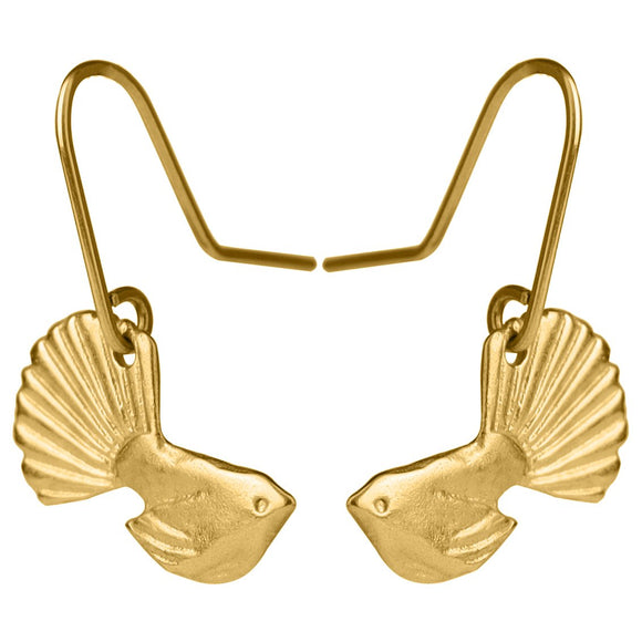 Small Fantail Earrings Gold Small