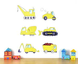 'Construction Vehicles' Wall Decal