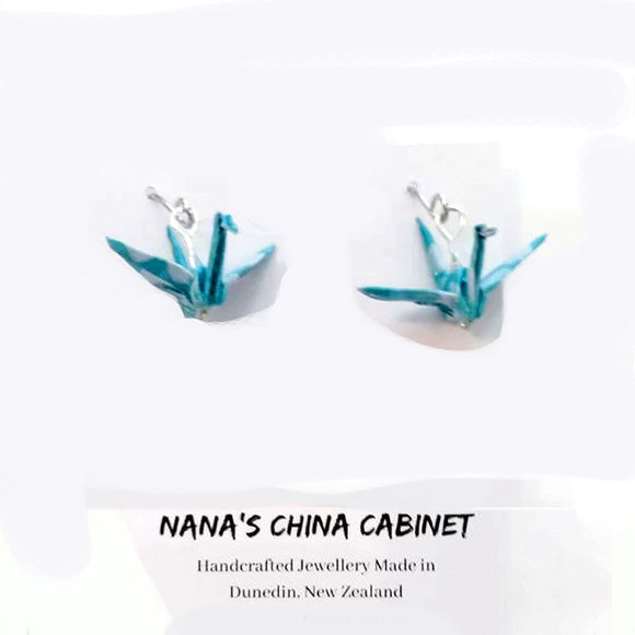 Tiny Origami Crane Earrings