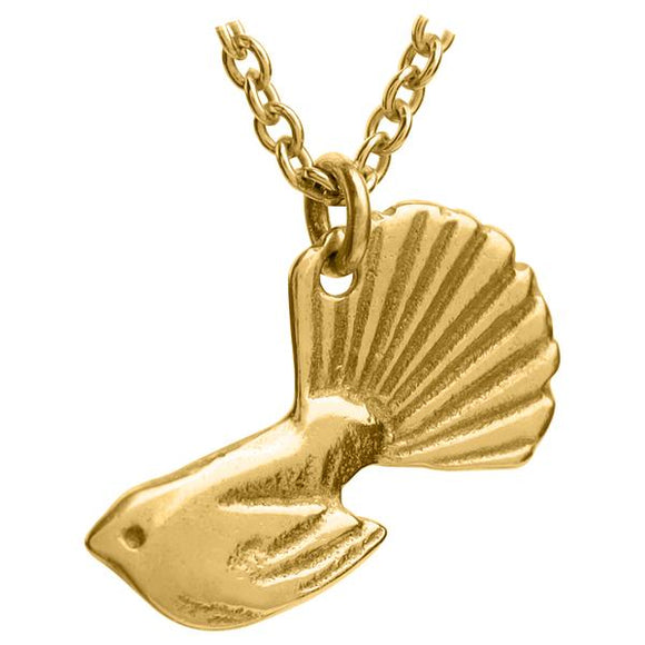 Small Fantail Pendant Gold