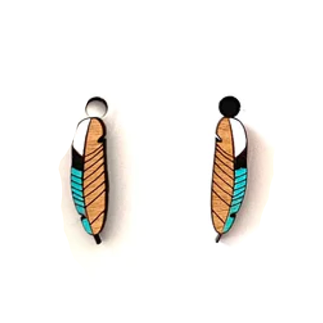 Kingfisher Feather Studs
