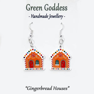 "Gingerbread House" Dangle Earrings