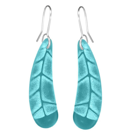Glass Huia Feather Earrings