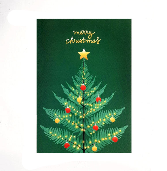 NZ Christmas Card (Fern Christmas Tree)
