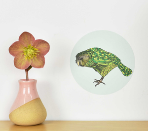 'Kakapo Green Dot' Wall Decal