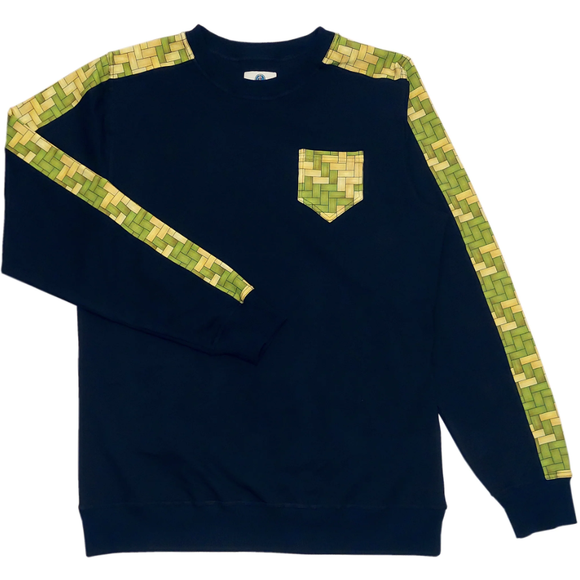 Men's Colour-Block Sweatshirt (Flax/Harakeke)