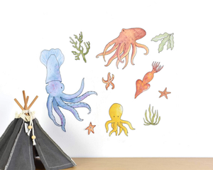 'Octopus And Friends' Wall Decal