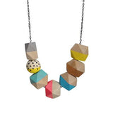 Wooden Geometric Necklace
