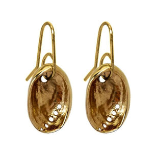 Baby Paua Earrings -Gold